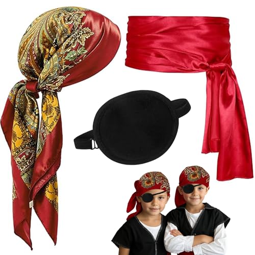 Piraten Accessoires Set,Piratenkapitän Kostümzubehör mit Piraten Stirnband Taillengürtel Augenklappe,Mittelalter Piratenkostüm Zubehör Set,Piraten Kostüm Zubehör für Halloween Karneval Cosplay Party Piraten Accessoires Set,Piratenkapitän Kostümzubehör mit Piraten Stirnband Taillengürtel Augenklappe,Mittelalter Piratenkostüm Zubehör Set,Piraten Kostüm Zubehör für Halloween Karneval Cosplay Party von ZeiLaBang Kakadi