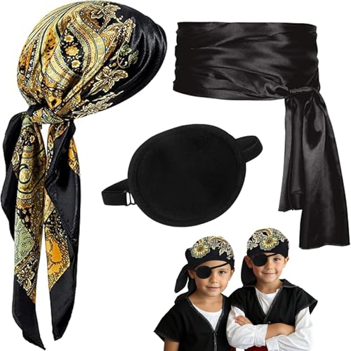 Piraten Accessoires Set,Piratenkapitän Kostümzubehör mit Piraten Stirnband Taillengürtel Augenklappe,Mittelalter Piratenkostüm Zubehör Set,Piraten Kostüm Zubehör für Halloween Karneval Cosplay Party Piraten Accessoires Set,Piratenkapitän Kostümzubehör mit Piraten Stirnband Taillengürtel Augenklappe,Mittelalter Piratenkostüm Zubehör Set,Piraten Kostüm Zubehör für Halloween Karneval Cosplay Party von ZeiLaBang Kakadi