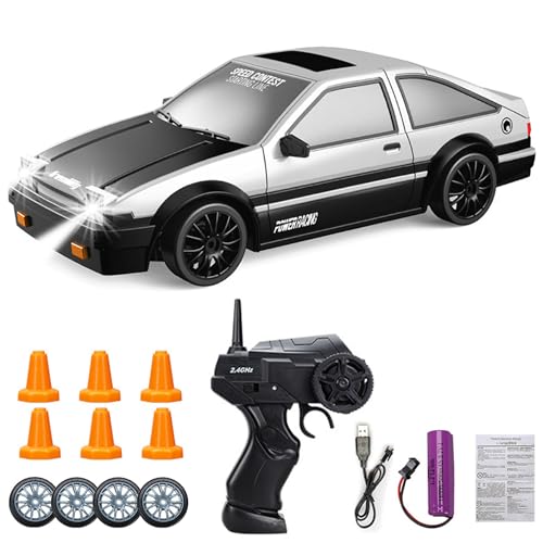 ZeiLaBang Kakadi Ferngesteuertes Auto 4WD RC Auto,RC Drift Car,2.4Ghz RC Auto,1:24 Ferngesteuertes Auto,Schnelles Rennauto mit Fernbedienung,Modellfahrzeug für Jungen Mädchen und Erwachsene Geschenk von ZeiLaBang Kakadi