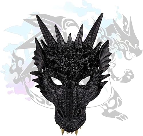 ZeiLaBang Kakadi Halloween Drachen Maske,Drachen Cosplay Kostüm,Drachen Kostüm Kinder Erwachsener,Dinosaurier Cosplay für Maskerade Halloween Party Karneval von ZeiLaBang Kakadi