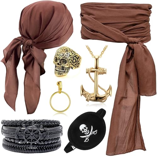 ZeiLaBang Kakadi Piraten Accessoires Set,Piratenkapitän Kostümzubehör,Piraten Kostüm Zubehör Set,Mittelalter Piratenkostüm Zubehör Set,Piraten Kostüm Zubehör für Halloween Karneval Cosplay Party ZeiLaBang Kakadi Piraten Accessoires Set,Piratenkapitän Kostümzubehör,Piraten Kostüm Zubehör Set,Mittelalter Piratenkostüm Zubehör Set,Piraten Kostüm Zubehör für Halloween Karneval Cosplay Party von ZeiLaBang Kakadi