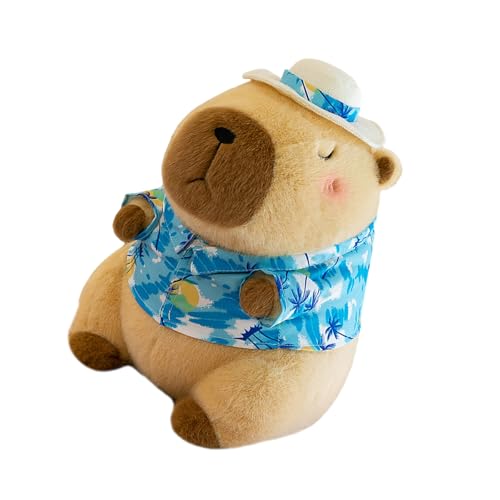 Zeiwohndc Cartoon Capybaras Plüschfigur In Strandkleidung Tiergefüllte Figur Spielzeug Für Home Decors Oder Weihnachtsgeburtstagsfeier Geschenk von Zeiwohndc