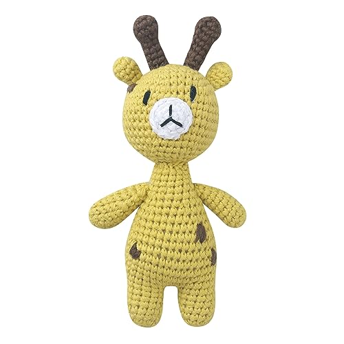 Zeiwohndc Cartoon Stofftierpuppe Handgefertigt Gestrickt Mehrere Arten Weiche Tierform Stoffpuppe Kinder Beschwichtigen Schlafgeschenk von Zeiwohndc