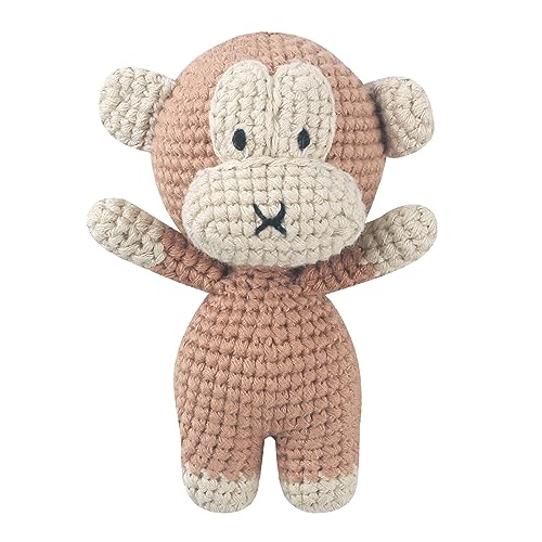 Zeiwohndc Cartoon Stofftierpuppe Handgefertigt Gestrickt Mehrere Arten Weiche Tierform Stoffpuppe Kinder Beschwichtigen Schlafgeschenk von Zeiwohndc