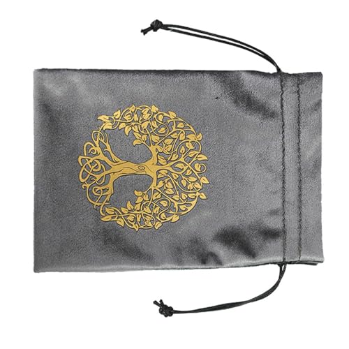 Zeiwohndc Flanell Tarot Runen Beutel Für Würfel Kordelzug Schmuckbeutel Handgeschenktasche Zur Aufbewahrung Von Brettspielkarten von Zeiwohndc