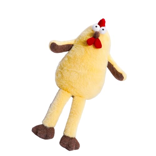 Zeiwohndc Gefüllte Hühnerspielzeug Cartoon Chicken Figur Weicher Spielzeugraum Emotion Beschädigung Für Kleinkindmädchen Büro Ornamente von Zeiwohndc