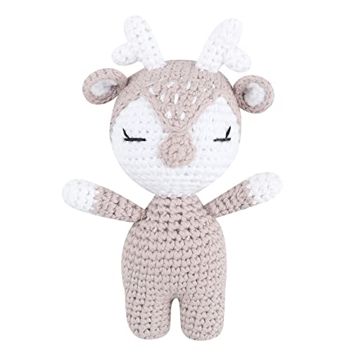 Zeiwohndc Gestrickte Stoffpuppe Aus Baumwolle Stofftier Babyparty Geschenk Dekoriertes Kissen Stofftierpuppe Gehäkeltes Babyspielzeug von Zeiwohndc