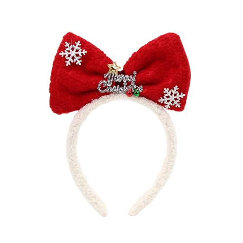 Zeiwohndc Neuheit Schleifen Stirnband Party Prinzessin Kostüm Weihnachtsmann Hüte Party Schneeflocke Foto Requisiten Cosplay Santa Hair Hoop Haarteile von Zeiwohndc