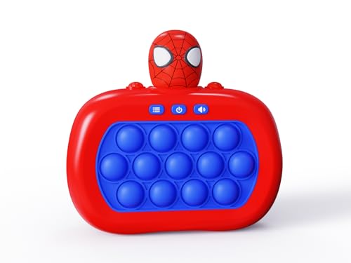 Quick Push Bubble Game, Fidget Elektronisches Sensorspiel, Push Bubble Fidget, Squeeze Toys, Mini Handheld Fast Speed Push Game, Relieving Stress Pop Fidget Game Toys for Kids & Adults (Spider) von Zempertoopa