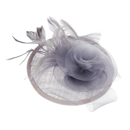 Schöner Fascinator-Hut, zartes britisches Leinen, Brauthut, Accessoire für Themenpartys und Feiern von Zemusinet