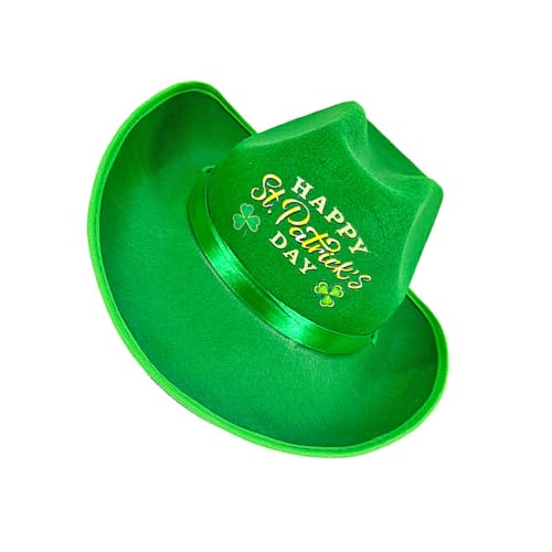 Zemusinet Irish Holiday Green Hat StPatricks Festival Requisiten Caps Erwachsene Karneval Party Hut von Zemusinet