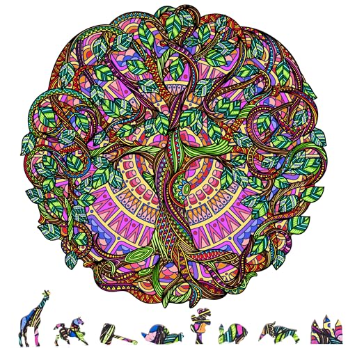 ZenChalet - Baum des Lebens Puzzle für Erwachsene mit 200 Teilen - Holzpuzzle für Erwachsene, perfekt als Lebensbaumgeschenk, einzigartige Formteile - Geist-Puzzle für Erwachsene von ZenChalet