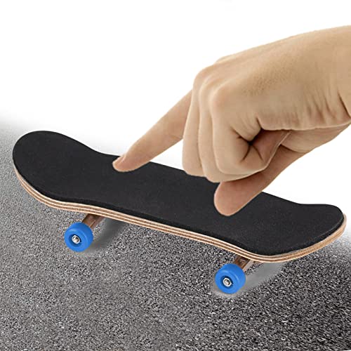 ZenithAur Komplettes Fingerbrett, 5-lagiges Miniatur-Finger-Skateboard aus Ahornholz, Griffbrett-Ensemble mit verbesserten Komponenten, ideal zur Druckentlastung und als für (Dunkelblau) von ZenithAur