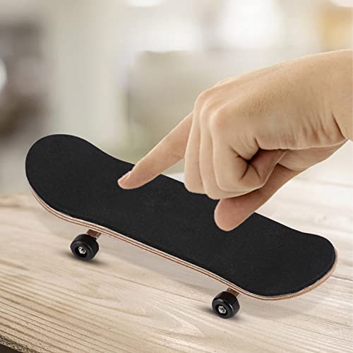 ZenithAur Komplettes Fingerbrett, 5-lagiges Miniatur-Finger-Skateboard aus Ahornholz, Griffbrett-Ensemble mit verbesserten Komponenten, ideal zur Druckentlastung und als für (Schwarz) von ZenithAur