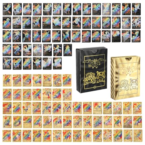 Packung Mit 110 Pcs Cartoon Karten Schwarz Silber Gold Seltene Karten Set,Sammelkartenspiel Keine Duplikate Karikaturen Comics Sammelkarten Einschließlich Verschiedener Seltener Folienkarten Packung Mit 110 Pcs Cartoon Karten Schwarz Silber Gold Seltene Karten Set,Sammelkartenspiel Keine Duplikate Karikaturen Comics Sammelkarten Einschließlich Verschiedener Seltener Folienkarten von Zenithle