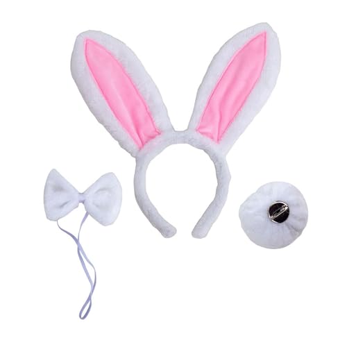 Osterhasen Kostüme Für Kinder Cosplay Hasen Ohr Stirnband Schwanz Fliege Handschuhe Tierkostüm Zubehör Set von Zenlir