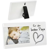 Fotorahmen "Für den besten Papa" mit Standfuß, 25cm x 13cm von Zentrada