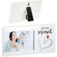 Fotorahmen "Herzensmensch" mit Standfuß, 25cm x 13cm von Zentrada