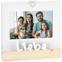 Fotorahmen "Liebe" mit Standfuß, 19cm x 17cm von Zentrada