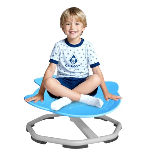 Kinder Sensorischer Spinning Stuhl für Autismus Kind Drehstuhl für Kinder Sensorischer Spinning Sitz Innen/Outdoor Verbessern Balance &Koordination Sitz und Dreh Stuhl für Mädchen und Jungen von Zeplalory