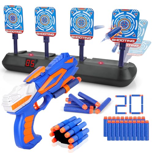 Zielscheibe für Nerf mit Gun, Spielzeug Pistole Kinder Ziele Elektronische Digitale mit Darts Blaster Toy Kinderspielzeug ab 3 4 5 6 7 8 9 10 Jahr Schieß Spiele Geburtstag Weihnachten Geschenk Junge von Zero-G Roadster