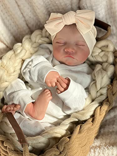 Zero Pam Reborn Puppe Mädchen Vollsilikon Lebensecht 19 Zoll Silikon Baby Puppe Realistisch Newborn Babypuppen Babypuppe Wie Echtes Baby von Zero pam