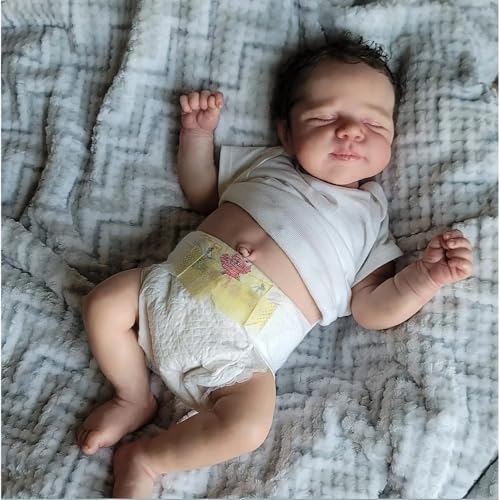 Zero pam 18 Zoll 45 cm Reborn Baby Vollsilikon Lebensecht Reborn Puppe Junge Augen Zu mit Haaren Realistische Haut Babypuppen Wie Echt mit Schnuller und Flasche für Kinder Ab 3 Jahren Zero pam 18 Zoll 45 cm Reborn Baby Vollsilikon Lebensecht Reborn Puppe Junge Augen Zu mit Haaren Realistische Haut Babypuppen Wie Echt mit Schnuller und Flasche für Kinder Ab 3 Jahren von Zero pam