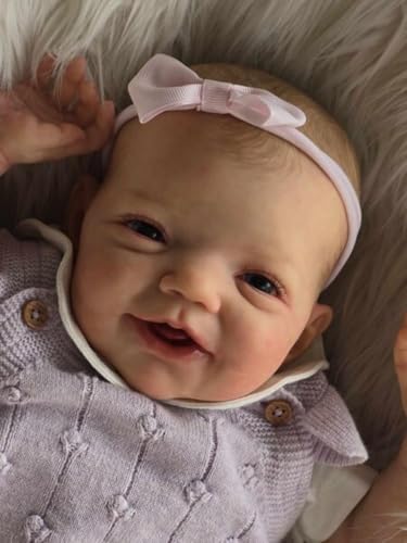 Zero pam Realistische Reborn Baby Puppe 20 Zoll Lebensechte Babypuppen Weichkörper Puppen Die Echt Aussehen Newborn Baby Puppe Wie Echt Lächeln Babypuppen Silikon Reborn Babies von Zero pam