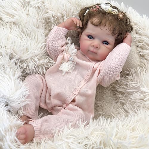 Zero pam Realistische Reborn Baby Puppen Mädchen 18 Zoll Beschwerte Babypuppen Die Echt Aussehen,realistische Babypuppen Die Echt Aussehen Mit Zubehör Für Kinder 3+ von Zero pam