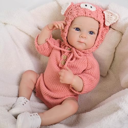 Zero pam Realistische Silikon Reborn Baby Puppen Mädchen Bettie 18 Zoll Soft Body Reborn Kleinkind Neugeborene Puppen,beschwerte Babypuppen Die Echt Aussehen von Zero pam