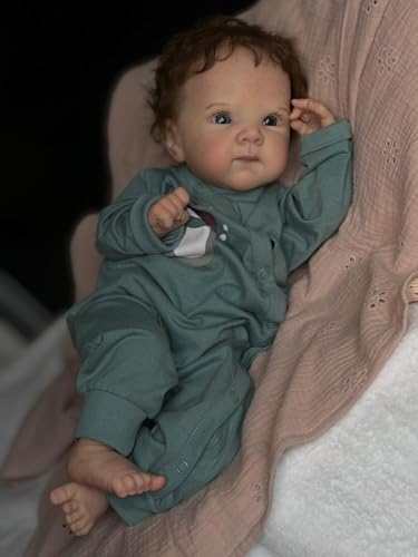 Zero pam Reborn Baby Junge Vollsilikon 18 Zoll Reborn Puppen Vollsilikon Lebensechte Babypuppen Realistische Newborn Babys Puppe Echt Wie EIN Baby Neugeborene von Zero pam