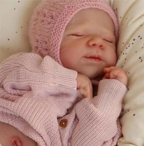 Zero pam Reborn Baby Mädchen 18 Zoll Reborn Puppen Lebensecht Vollsilikon Realistische Neugeborenen Puppen Wie Echte Babys Babypuppen Die Echt Aussehen Für Kinder Ab 3 Jahren von Zero pam