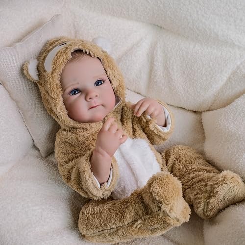 Zero pam Reborn Baby Vollsilikon Lebensecht Junge 45cm Reborn Puppe Neugeborene Babypuppen Wie Echt Realistische Babypuppe Newborn Kleinkind Puppe Echt Wie EIN Baby von Zero pam