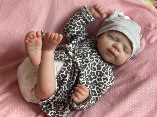 Zero pam Reborn Puppen Lebensecht 18 Zoll Silikon Reborn Baby Newborn Babypuppe Weichkörper Realistische Vinyl Puppen Baby Wiedergeborene Puppe Echt Wie EIN Babys von Zero pam