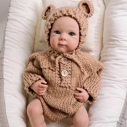 Zero pam Süß Reborn Baby Mädchen Augen Auf 18 Zoll 45 cm Reborn Babypuppe Toddler Babys Weichem Gewichtete Tuch Körper Sie Sieht Aus Und Fühlt Sich an Wie EIN echtes Baby Vinyl Puppe von Zero pam