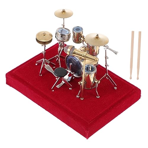 Zerodeko 1 Satz Schlagzeug-Dekoration Trommeldekoration zu Hause Mini-Trommel-Sammlerstücke für musikliebhaber Schlagzeug Dekoration stylisches Drum-Modell schickes Drum-Modell von Zerodeko