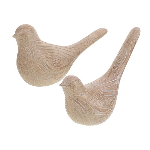 Zerodeko 1 Satz Vogelschmuck Vogelfütterer Vogel-sammelfiguren Kolibri-futterstation Taube Figur in Vogelform Vogelkäfig Aufkleber Desktop-Vogel- Plattform Vogelhäuschen Harz von Zerodeko