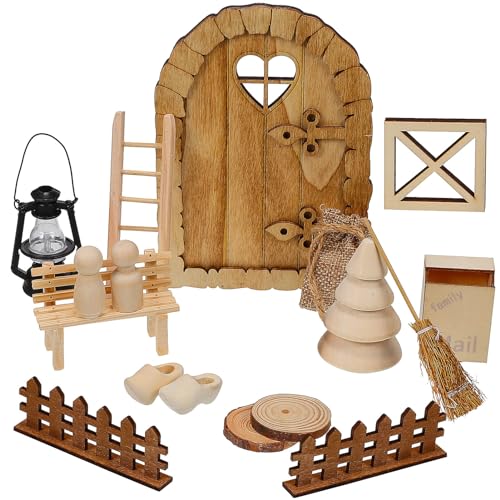 Zerodeko 1 Set Puppenhaus-Möbelzubehör Miniatur-Feengartenzaun Puppenhaus-Weihnachtsdekoration Miniatur-Fensterzaun Rollenspielmöbel Spielzeug von Zerodeko