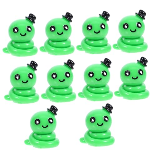 Zerodeko 10St Mikro-Landschaftsverzierung Dekorative Schlangenfiguren Miniaturtierfiguren Tierfiguren für den Schreibtisch Kunstharz-Schlangenfiguren Mini-Schlangenfigur Green von Zerodeko