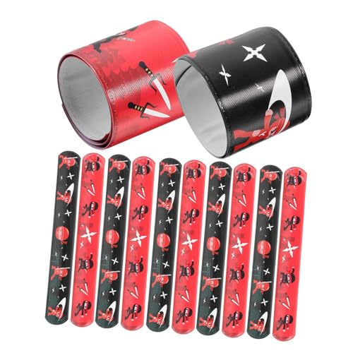 Zerodeko 12 Stück Ninja Klatscharmbänder für Party Mitgebsel Slap Bracelets mit Ninja Muster für Geburtstagsfeiern und Deko Leicht und Handlich Zerodeko 12 Stück Ninja Klatscharmbänder für Party Mitgebsel Slap Bracelets mit Ninja Muster für Geburtstagsfeiern und Deko Leicht und Handlich von Zerodeko