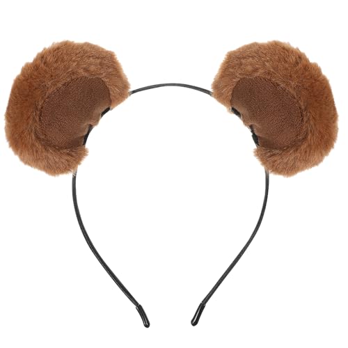 Zerodeko 1Pc Niedliche Bärenohren Stirnband Pflege Bewegbares Gesichtswaschstirnband Weicher Make -Up -Kopfkleidung Für Das Waschen Von Gesicht Frauen Tier Cosplay Plüsch Bär Stirnband von Zerodeko