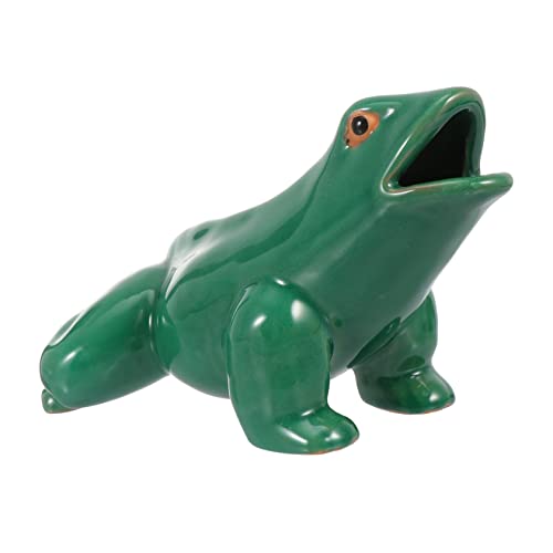 Zerodeko Frosch-dekorstatue für Draußen Frosch-gartendekorfigur Keramik-froschskulptur für Aquarium Lebensechtes Frosch- für Zuhause oder Eine Party von Zerodeko