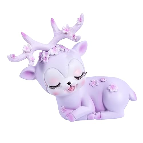 Zerodeko 1pc Tier Desktop Ornamente Deer Figuren Kreative Harz Handwerk Hause Ornament von Zerodeko