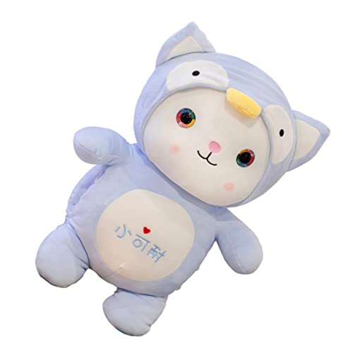 Zerodeko 1stk Süße Katzenpuppe Ausgestopfte Lange Puppe Kissen Puppe Gefüllte Puppe Puppenornament Puppe Begleiten Puppenspielzeug Kätzchen Puppe Plüschpuppe Blue Pp Baumwolle von Zerodeko