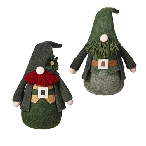 Zerodeko 2pcs St. Patricks Day Festival GNOME Puppe Grün Hut Garten Gnomes Outdoor Decor Für Dekorationen von Zerodeko