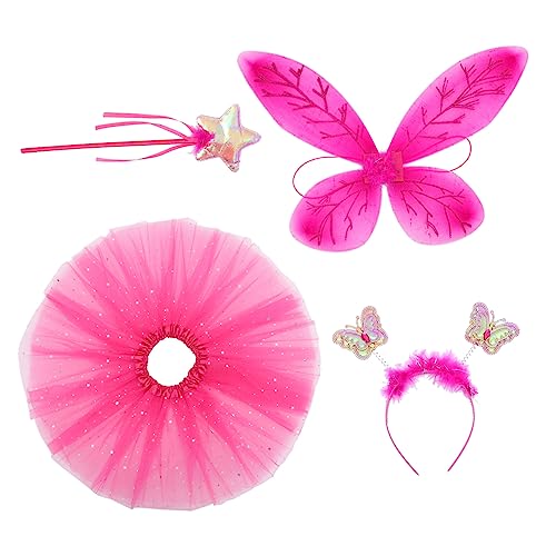 Zerodeko 3 Sätze Schmetterlings Kostüm für Mädchen Teiliges mit Flügeln Rock Zauberstab und Haarband für Cosplay Halloween und Bühnenauftritte Zerodeko 3 Sätze Schmetterlings Kostüm für Mädchen Teiliges mit Flügeln Rock Zauberstab und Haarband für Cosplay Halloween und Bühnenauftritte von Zerodeko