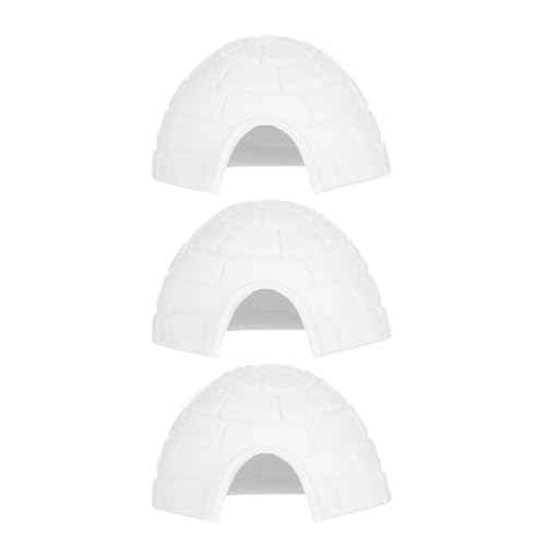 Zerodeko 3 Stück Mini-Iglu-Spielzeug Realistisches Polar-Spielzeug Iglu-Spielzeughaus Miniatur-Spielzeug Spielset Figuren Spielzeug Mini-Spielzeug-Set Für Kinder Jungen Mädchen von Zerodeko