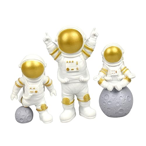 Zerodeko 3 Stücke Mini Astronaut Modelle Harz Figurine Set für Auto Decor Desktop Ornament Home-Office Party von Zerodeko