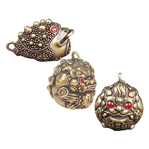 Zerodeko 3st Vintage Tiercharme Schlüsselanhänger Dekorative Hängende Verzierung Schmuck Machen Charme Schlüssel Charme Tierzauber Schlüsselverschönerung Charm in Tierform Golden Messing von Zerodeko