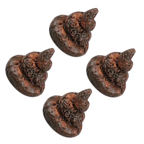 Zerodeko 4Pcs Poop -Spielzeug Lustig Für Kinder Süße Gefälschte Poop -Spielzeuge Plastikkotmodelle Spiel Werfen Spielzeug Realistische Poop Toys Party Streichspiele von Zerodeko